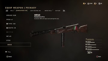 ORSO SMG- BEST CLASS SETUP (Cod WW2)