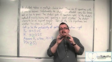 OCR MEI Statistics 1 6.03 Conducting a Hypothesis Test - Greater than Example