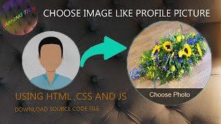 Famous Custom File Input Like Facebook Update Profile Picture | Custom input in using html css and js Profile