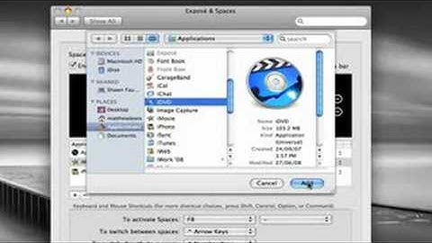 Using Spaces with Mac OS X Leopard