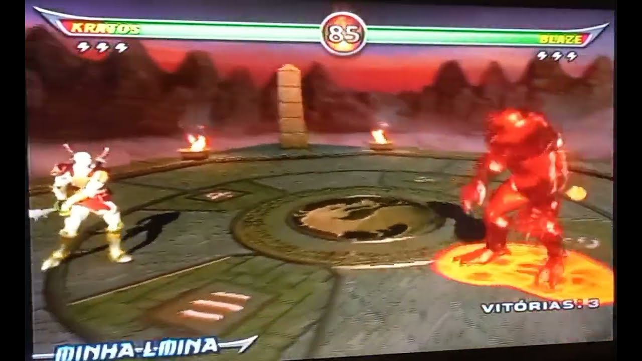 Mk armageddon - Kratos(Custom char.) VS Blaze - Final boss