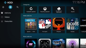 Kodi - Krypton 17.1 Classic view (confluence) skin change