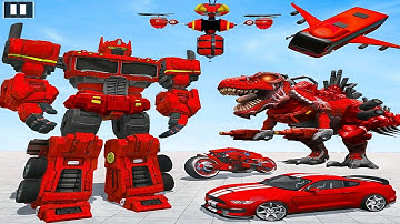 Dino Robot - Flying Bus Robot - Tree Robot Transformation - Android iOS Gameplay