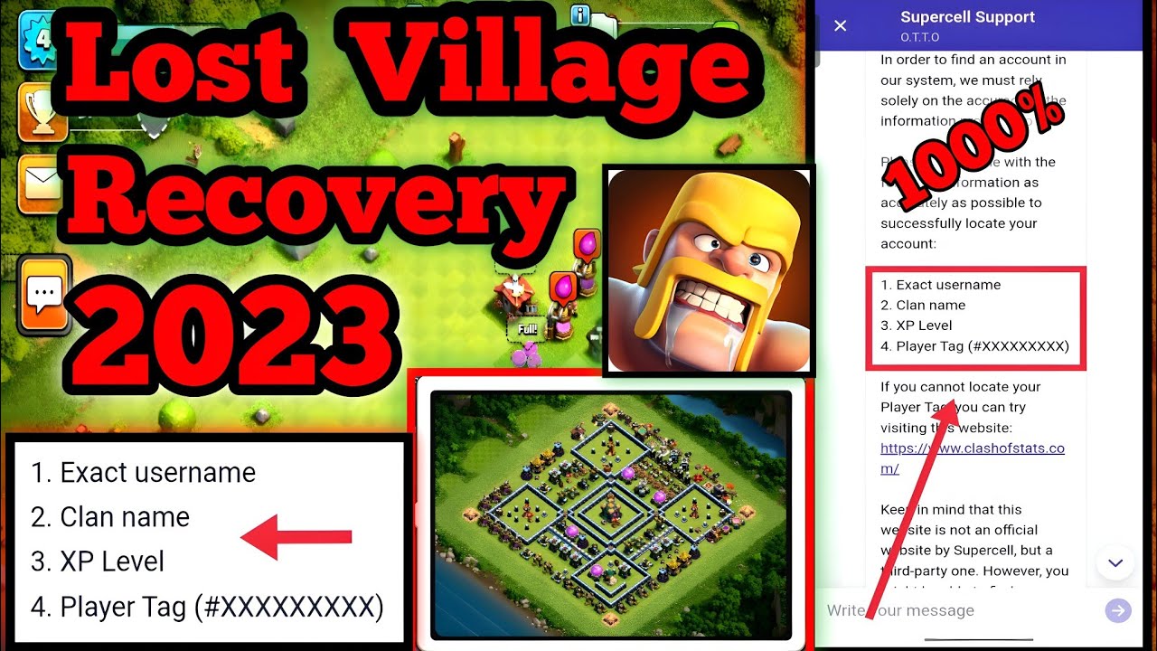 How To Recover Lost Village In Clash Of Clans Account 2023 
