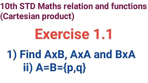 TN(Samacheer) 10th Maths| Relations and functions | exercise 1.1 (ii) Cartesian Product | #funmaths