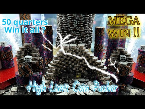 “Nearly Cracked the Glass” ,$1,000,000.00 BUY IN, HIGH LIMIT COIN PUSHER! (Mega WIN)