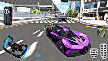 New Bugatti Bolide Car in Parking | 3d Driving Class Android lOS Gameplay Video | Car Game