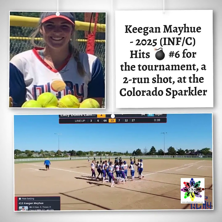 Keegan Mayhue 2025 (INF/C) Hits 💣 6 for the tournament, a 2run shot