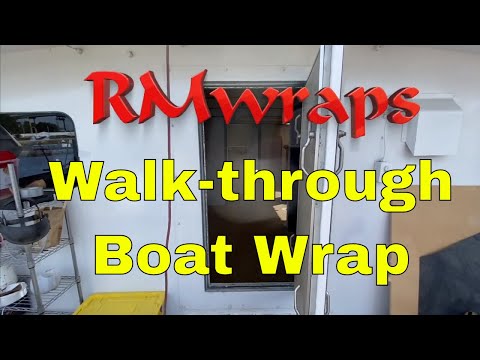 Walk-through interior boat wrap using the architectural films Feb 2020 Rm wraps