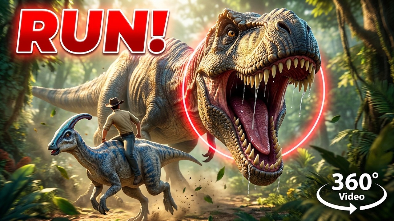 Динозаврға мініп жүру (360° видео, VR) | Tamer: King of Dinosaurs | Ойын барысы, Геймплей, Түсіні... үшін бейне суреті