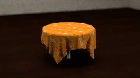 Blender (Cloth 布のシミュレーション) テーブルクロス