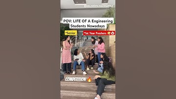 Life of Engineering Students nowadays | 1st year freshers #shorts #college #freshers #engineering
