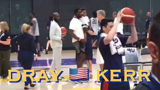 Draymond And Son Dj Visit Kerr At Usa Basketball Training Camp Also Demar Derozan Kd Home By Then