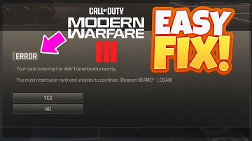 MW3 Data Corrupt ERROR Surfaces With Season 1 Patch [Reset Your Rank] Don