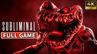 SUBLIMINAL Gameplay Walkthrough FULL GAME - No Commentary [4K 60FPS]