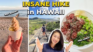 INSANE CRATER HIKE in HONOLULU, Foodland Grocery Lunch & Steaks By Waikiki Beach! Hawaii Travel Vlog