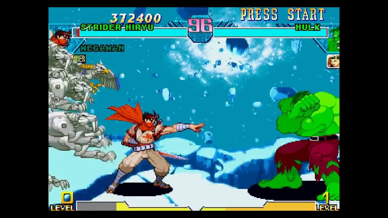 Marvel Super Heroes vs. Street Fighter - HD PS1 Gameplay - DuckStation 