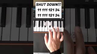 Shut Down Easy Piano Tutorial
