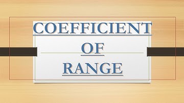 Coefficient of range
