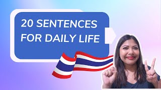 Learn Thai l 20 sentences you can use it everyday #learnthai #thailand #thailanguage