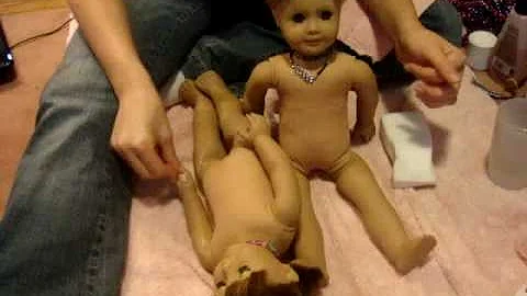 How do you get scuff marks off an American Girl doll?