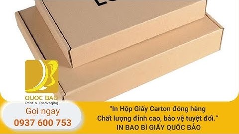 Sự đổi mới và tiên phong: Hộp giấy Carton từ In Bao Bì Quốc Bảo