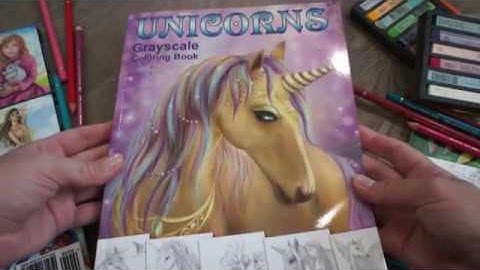 Unicorns Grayscale coloring book by Alena Lazareva