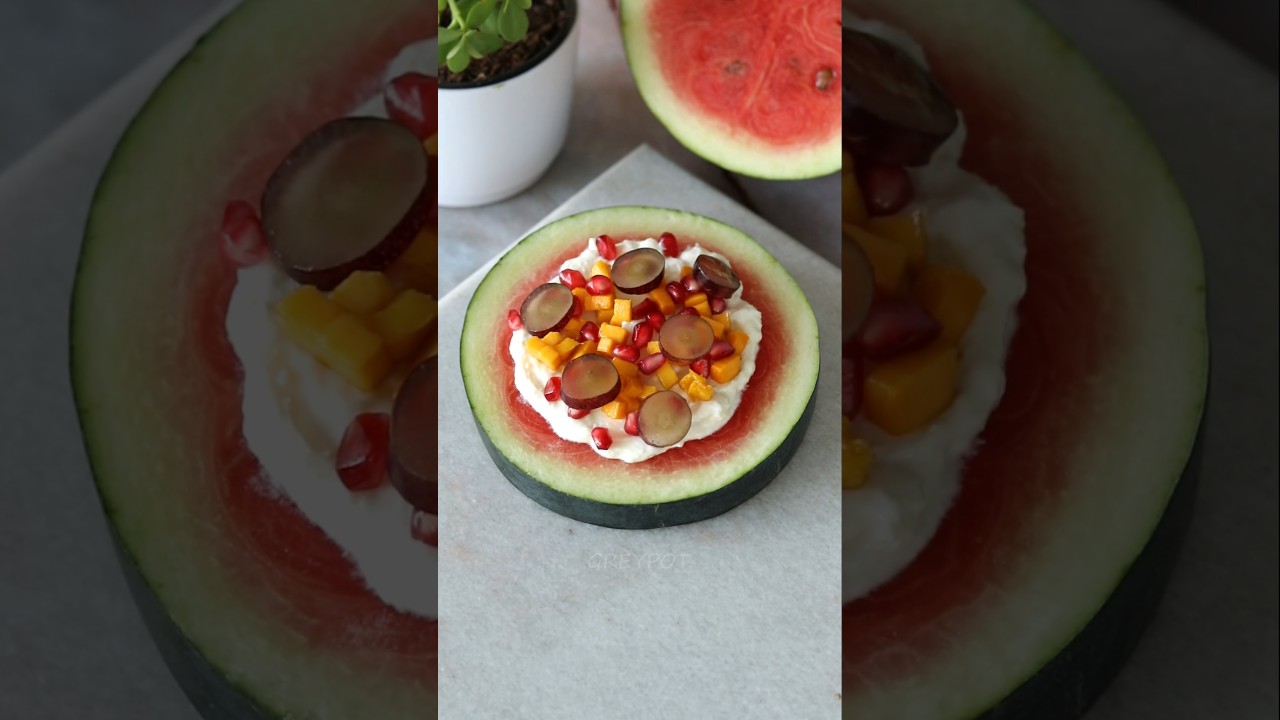 Watermelon Fruit Pizza Recipe | Healthy No-Bake Summer Treat 🍉🍓🥝