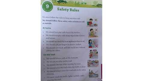 STD 1 /  EVS / 9. SAFETY RULES / PART-1 / HITESWI MAM