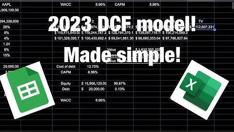 How to make a DCF model in Google Sheets or Excel Simple!