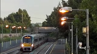 ICR 22000 Train arrives and departs Roscommon Train Station for Westport