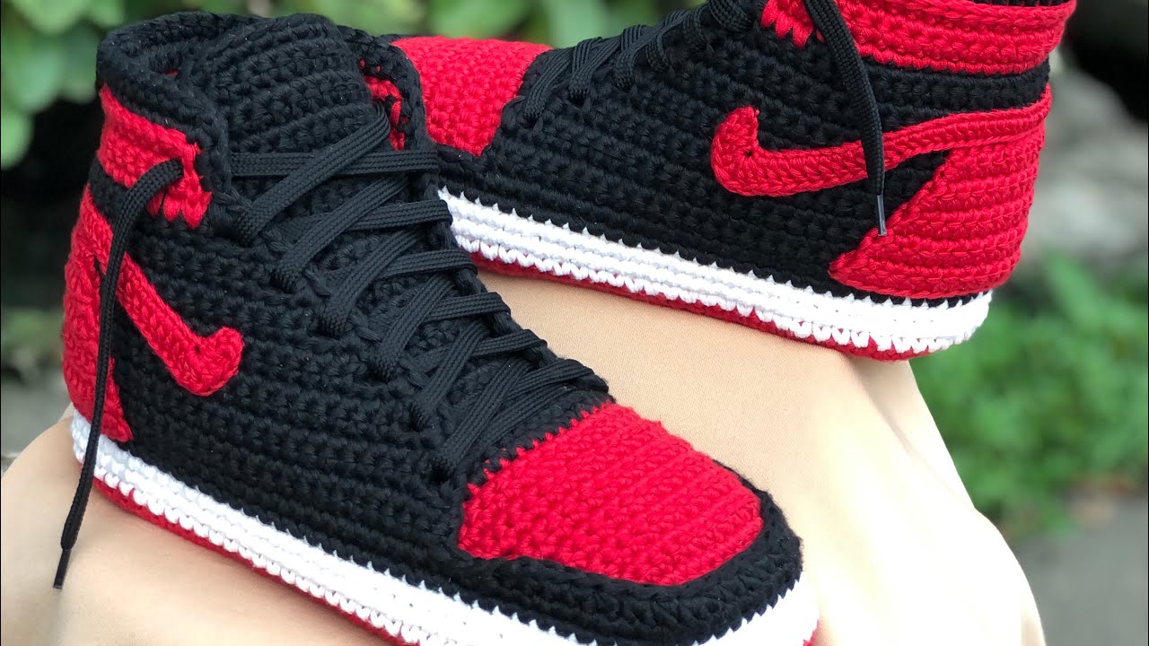 air jordan crochet slipper pattern