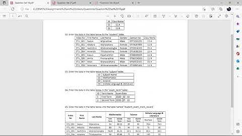 Question set 27 | Database Management System | Java Institute