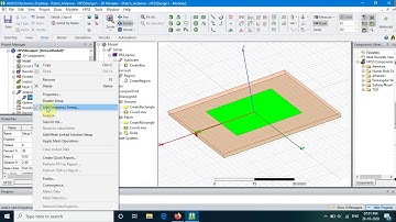Micro strip patch antenna using HFSS