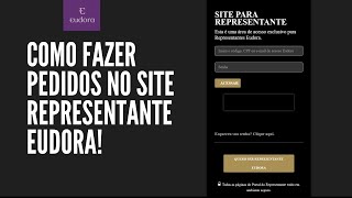 COMO FAZER PEDIDOS NO SITE REPRESENTANTE EUDORA screenshot 5