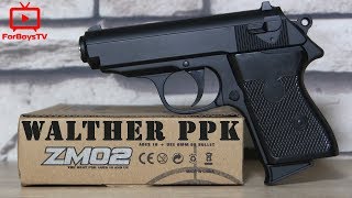 Пружинно-поршневой пневматический пистолет ZM 02 (Walther PPK) для страйкбола (обзор и тесты)