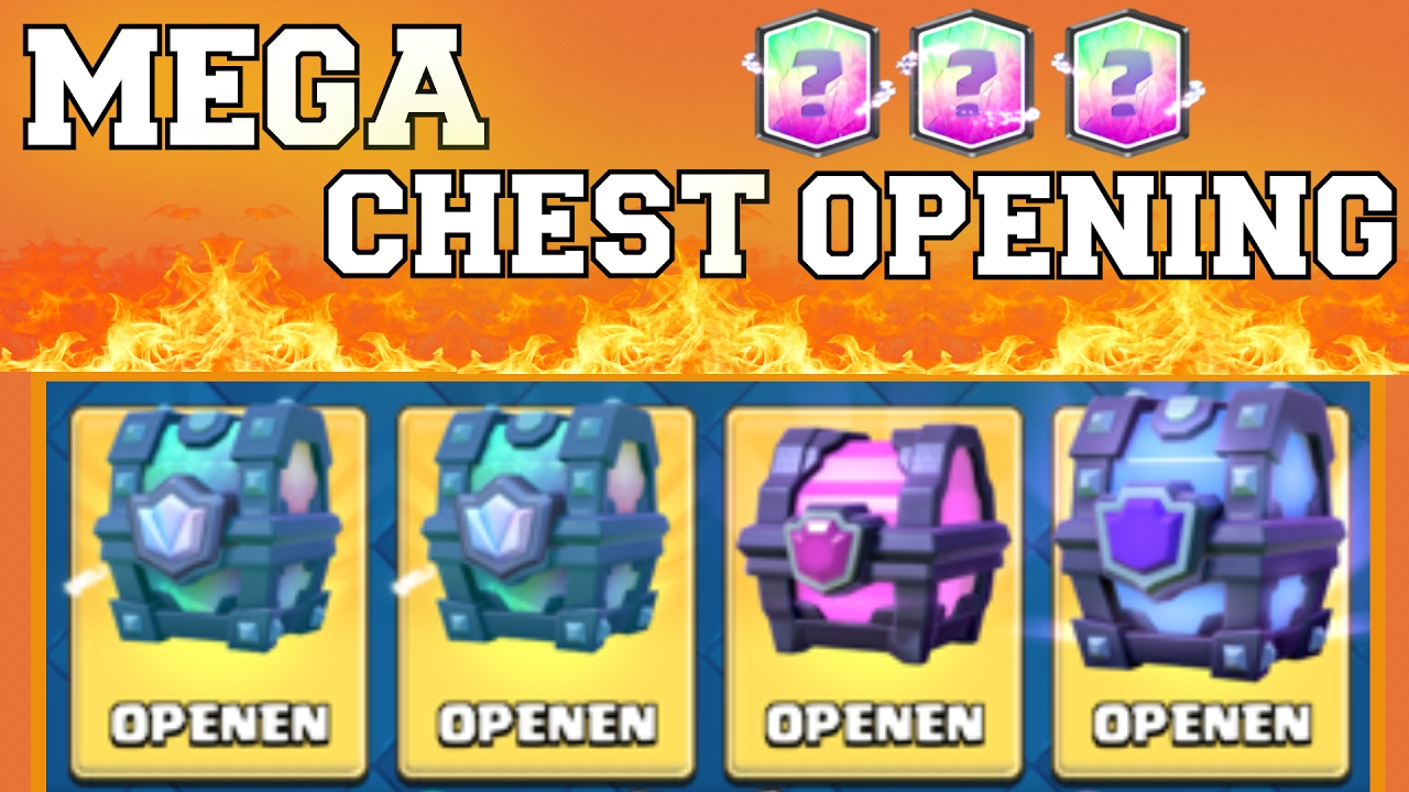 SUPER MEGA CHEST OPENING! VEEL LEGENDARIES! Clash Royale YouTube
