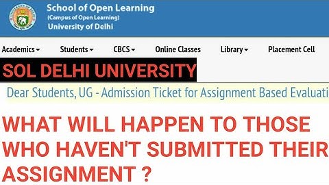 DU sol assignment not submitted Sol DU assignment not submitted  Sol du assignment nhi submit hua