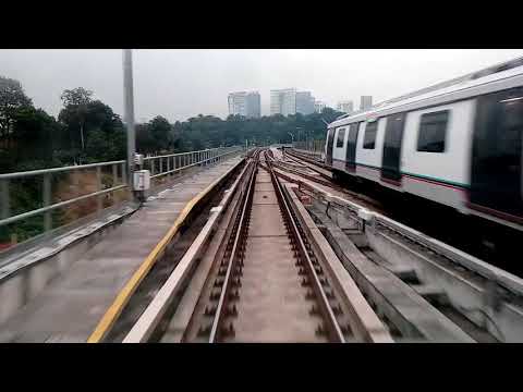 MRT SBK Line: Entering the Semantan Portal Underground Station Tunnel