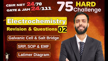 Electrochemistry 02 | 75 Hard Challenge | IIT JAM | CSIR NET | IIT GATE 2024 | Vigyan Vriksh