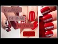 DISEÑOS DE UÑAS EN COLOR ROJO