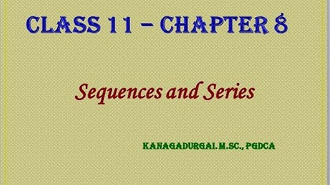 Sequences and Series [Tamil] #chapter8 #ncert #class11 #maths #cbse #exercises #sequences
