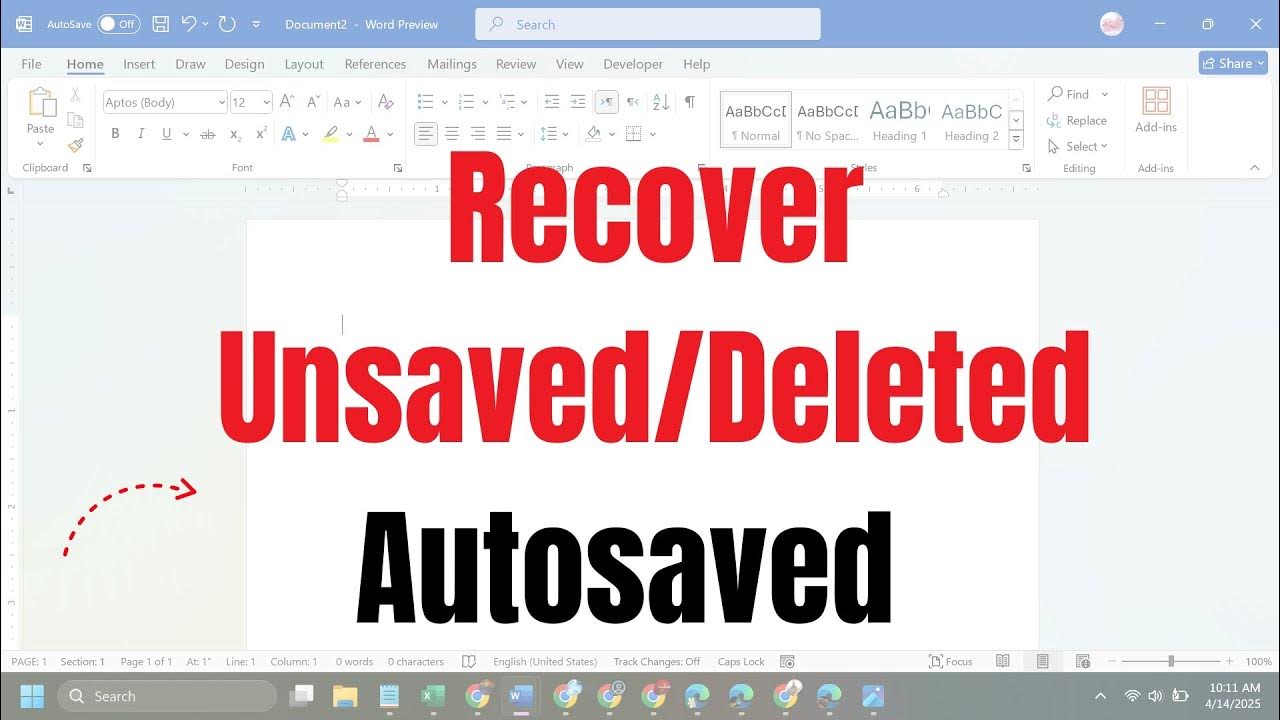 how-to-recover-unsaved-deleted-autosaved-word-document-tutorial-youtube