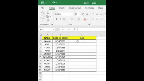 Excel Age Calculation Tutorial: How to Calculate Age in Excel [Step-by-Step] #excel #excelfordummies