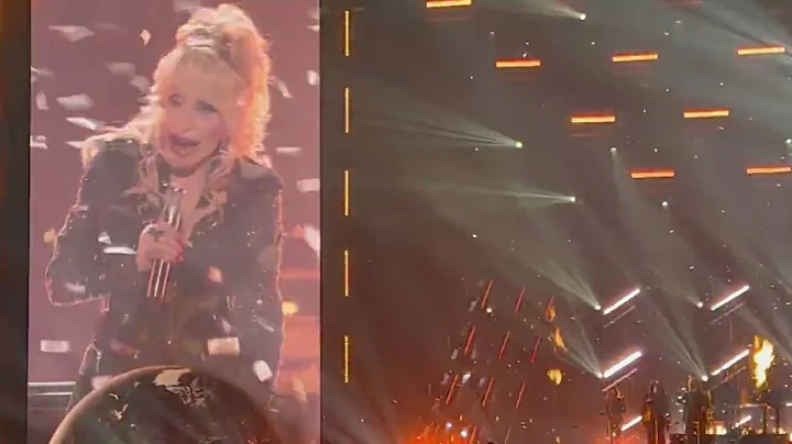 Dolly Parton performs "World on Fire" for the first time.