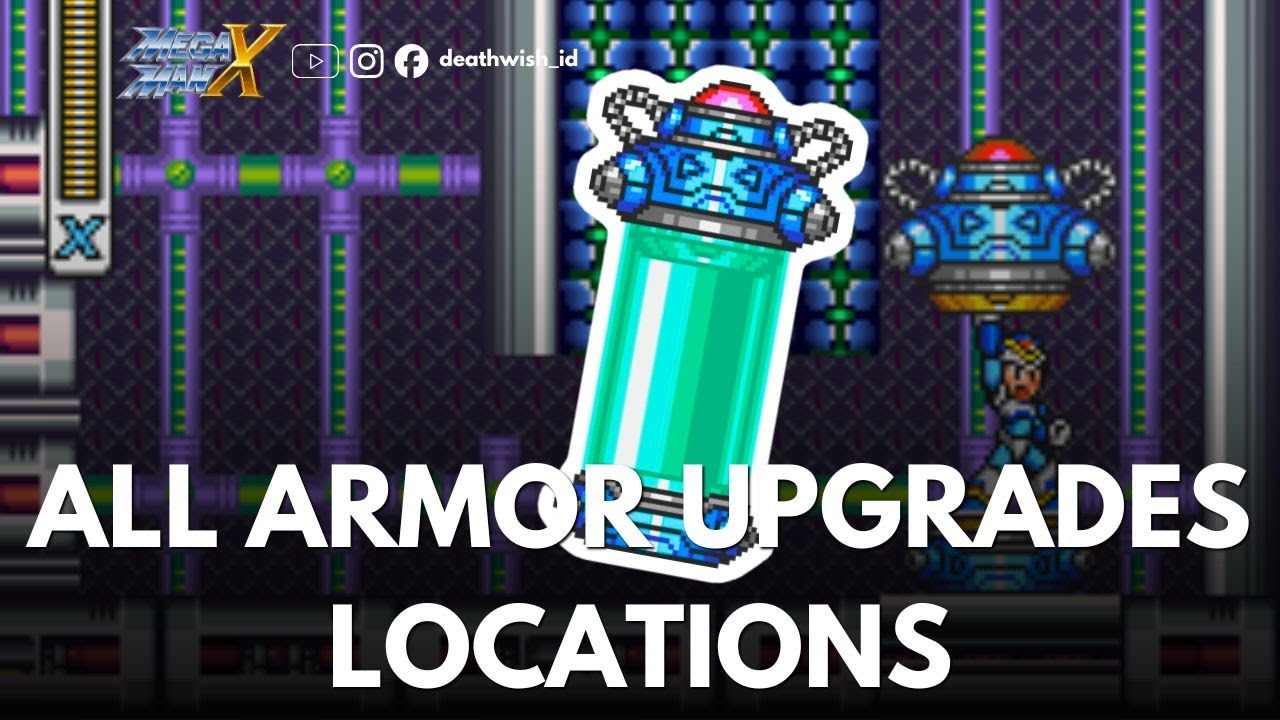 Mega Man X  Gameplay | All Armor Upgrades Locations (SNES)