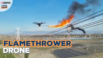 Flamethrower drone clears power line 🔥 | LOVE THIS!