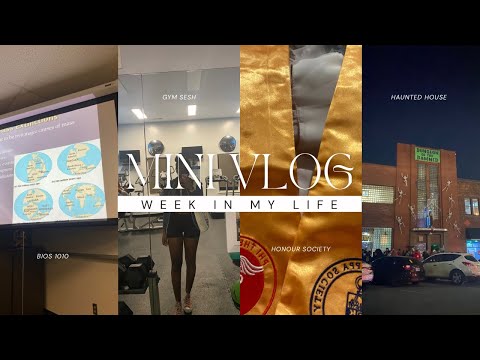 Giirl what are you DOING?!🧟🏚 | classes, gym, academic events, haunted house | Mini week in my life 🎥