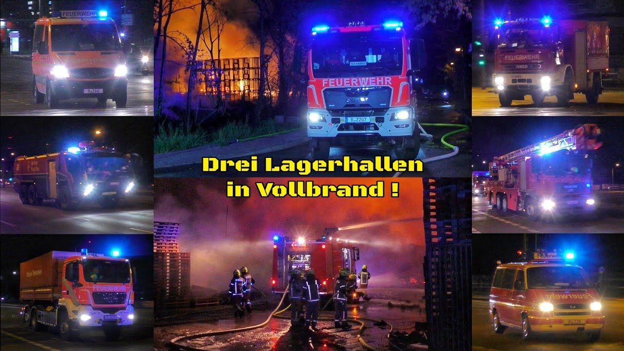 [🔥𝗕𝗥𝗔𝗡𝗗 𝟭𝟬 - 𝗧𝗠𝟱𝟬, 𝗙𝗟𝗙 𝘂𝘃𝗺.🚨] Einsatzfahrten 》Berliner Feuerwehr, THW, Pol. || Großbrand in Marzahn