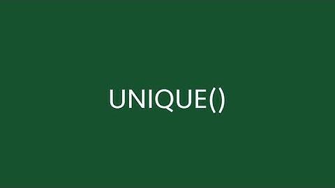 UNIQUE function in Excel (with 6 examples) | Remove duplicates with a function | Excel Off The Grid